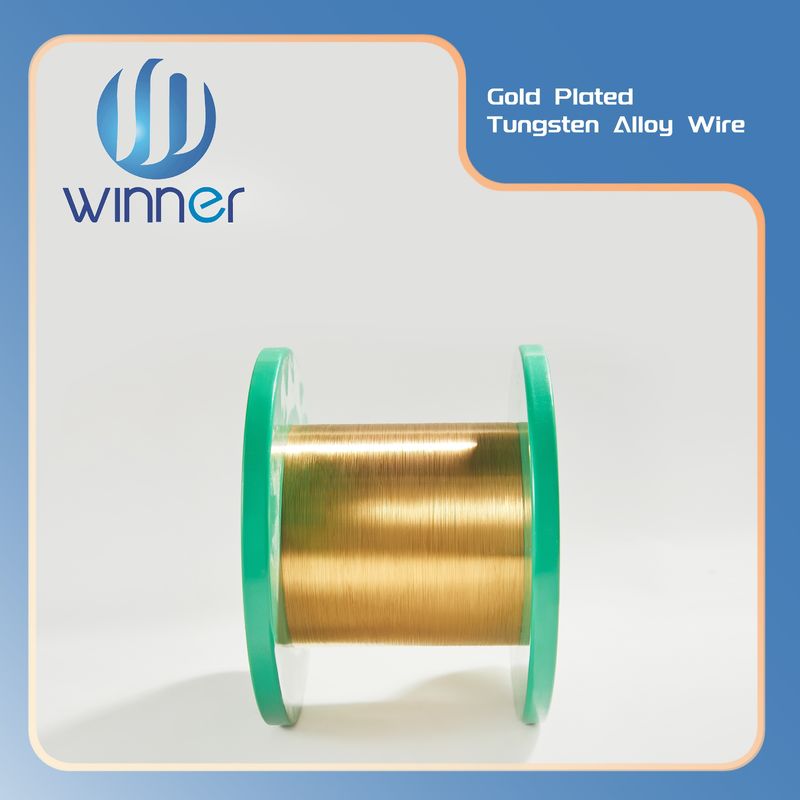 Factory Direct Supply Custom Diameter 0.015mm Gold Coated Tungsten Wire for Semiconductor & LED Industry
