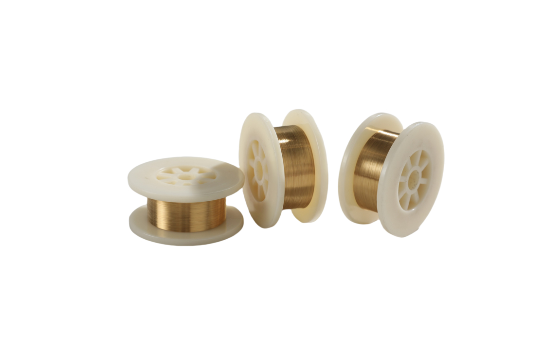 Fil ultrafin de diamètre 0,011 mm Fil de tungstène plaqué or Pour l'industrie des dispositifs médicaux