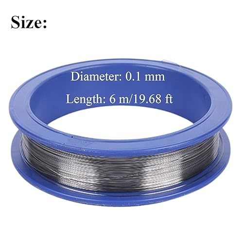 Fil de tungstène de haute pureté, fil métallique pur à 99,95 %, diamètre 0,09 mm-0,15 mm, longueur 6 m pour laboratoire industriel