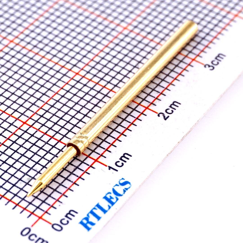 5A 2.03 MM Outer Diameter GKS-003 Pitch Gold-plated Test Probe with BeCu Plunger and Brass Barrel