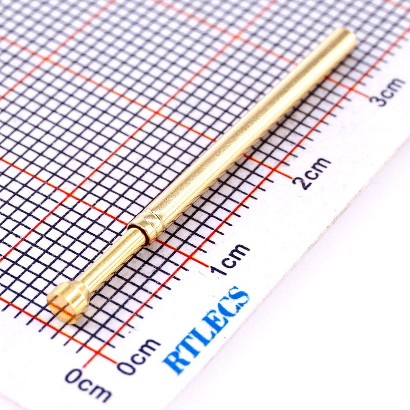 5A 2.03 MM Outer Diameter GKS-003 Pitch Gold-plated Test Probe with BeCu Plunger and Brass Barrel