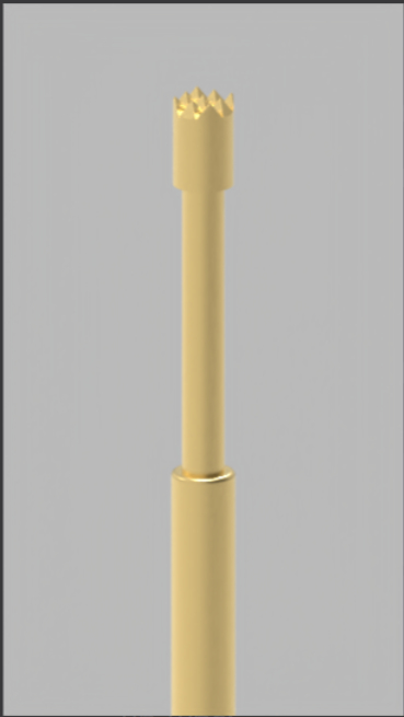 Problème à ressort de 100 millimètres avec pointe de couronne et plongeur BeCu pour une précision de frappe élevée