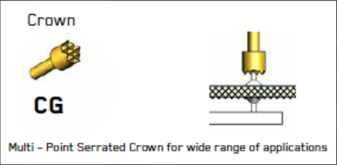Problème à ressort de 100 millimètres avec pointe de couronne et plongeur BeCu pour une précision de frappe élevée