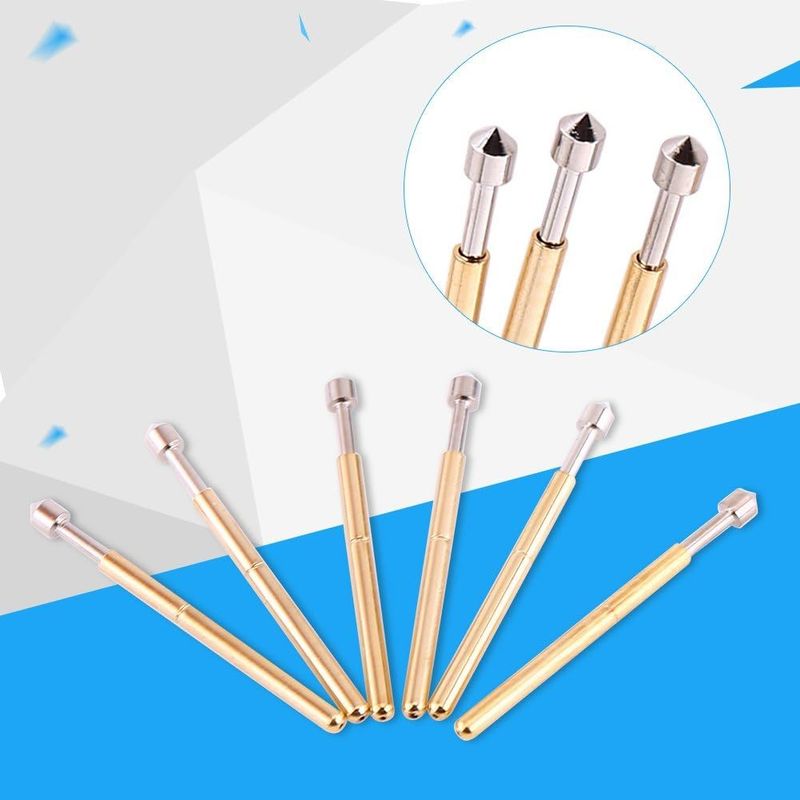 Probe de contact de ressort Pogo Pin avec courant nominal 3A 50mΩ Résistance et course de 2,5 mm pour les tests de PCB