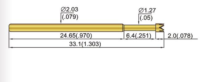 Problème d'essai de ressort en acier inoxydable de taille personnalisée avec plongeur BeCu/SK4 pour applications TIC