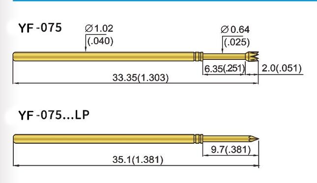 Probe à ressort en baril en laiton durable à haute conductivité pour les essais de précision dans les applications TIC