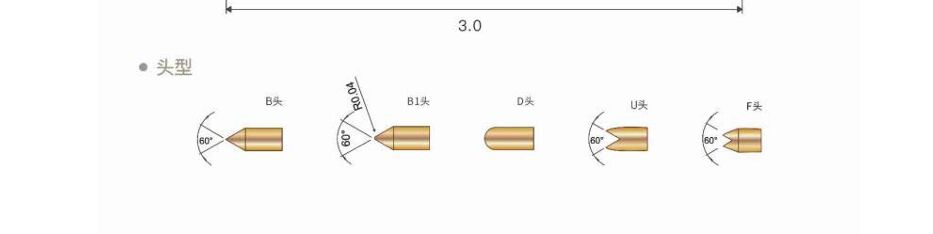 Épinette de contact à ressort pour sonde à double tête pour les essais de circuits intégrés